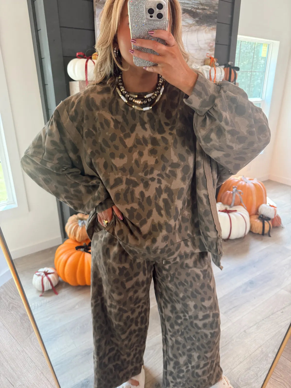 Max Leopard Washed Pullover