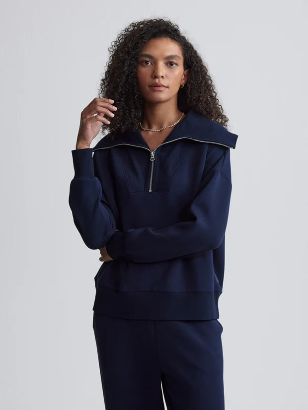 Catherine Half Zip Sweatshirt - Navy