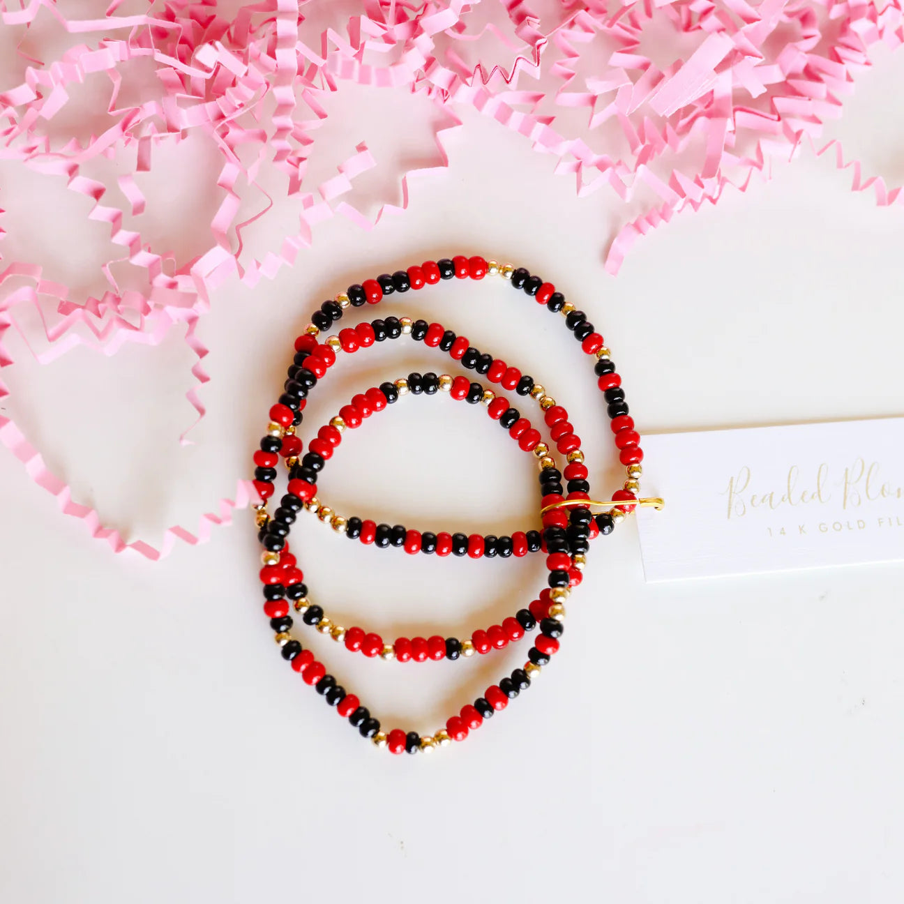 Red & Black Sprinkle Bracelet