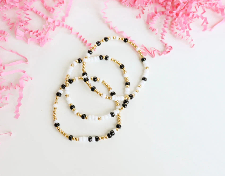 Black & White Sprinkle Bracelet