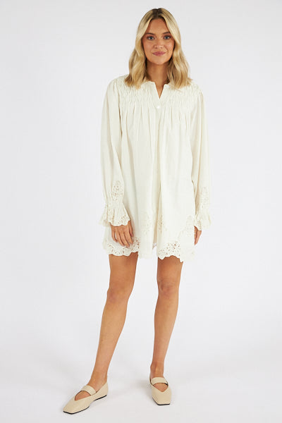 Leona Mini Dress - White Lace - Show Me Your Mumu