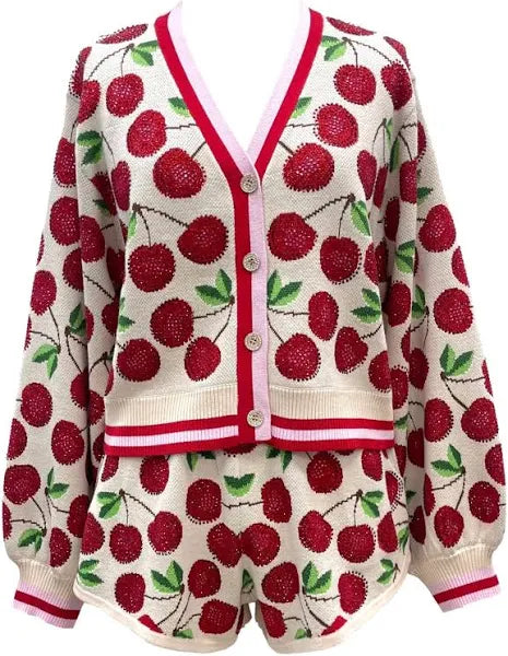 Pink Cherry Cardigan