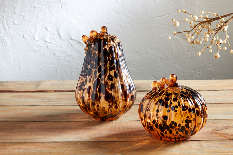 Medium Tortoise Glass Pumpkins