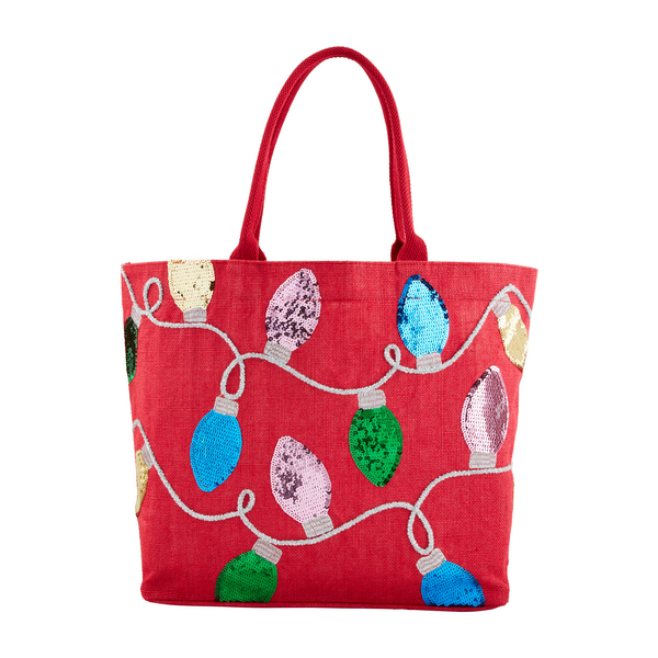 Holiday Sparkle Tote Red