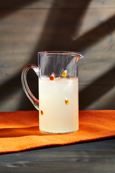 Glass Candy Corn Pitcher