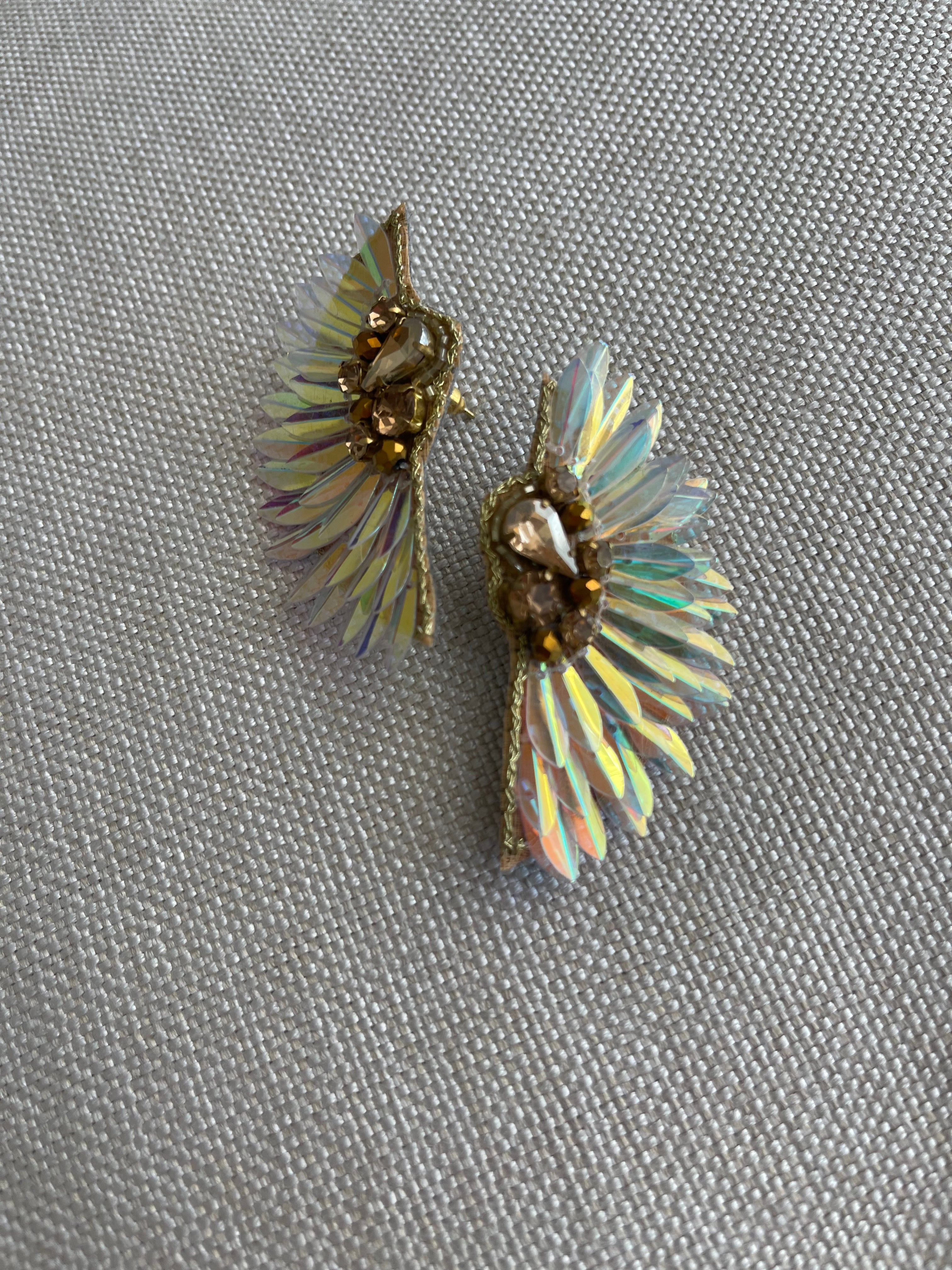 Iridescent Wing Earring